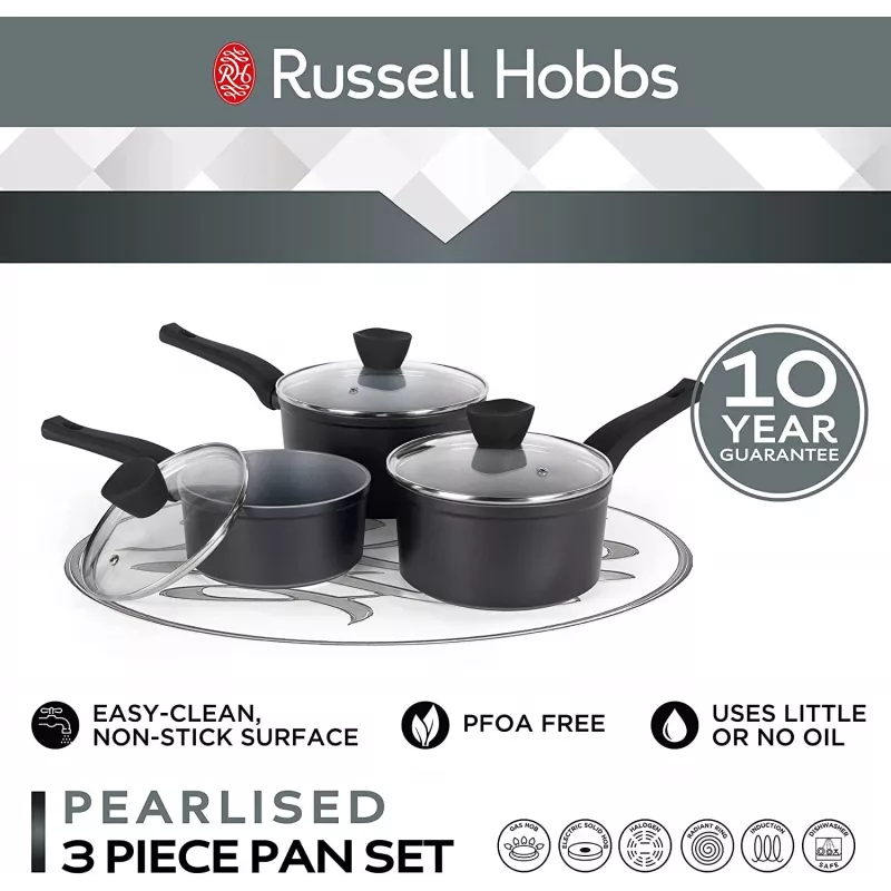 Potikomplekt Russell Hobbs RH01706EU, 3 tk, pärljas viimistlus