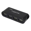 USB 2.0 jaotur 4 pordiga koos toiteadapteriga, must
