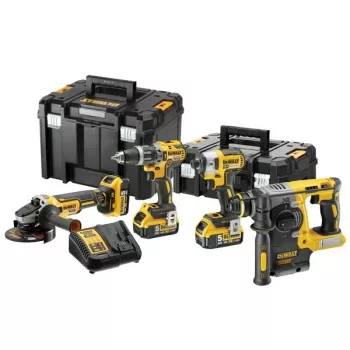 DeWalt DCK422P3T-QW tööriistakomplekt juhtmeta kombineeritud 18V 5Ah (3 akut), puur/kruvikeeraja DCD796, löökpuur, 4 cm puit, 1,3 cm teras