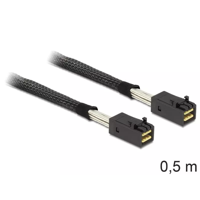 Delock - Sisemine SAS-kaabel - SAS 6 Gbit/s - 4x Mini SAS HD (SFF-8643) 4x Mini SAS HD (SFF-8643) - 50 cm - P/N: 62703, 62704 jaoks