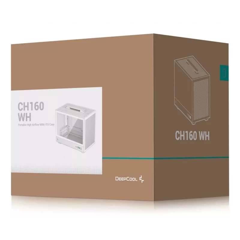 DeepCool CH160 WH väike vormitegur (SFF) valge