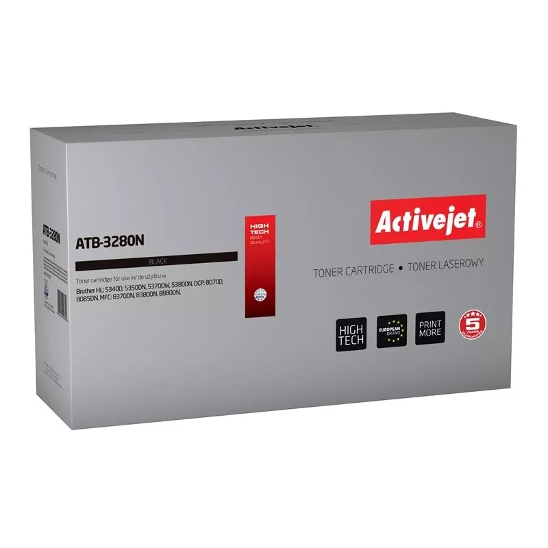 Activejet ATB-3280N toonerikassett (asendus Brother TN-3280-le; Supreme; 8000 lehekülge; must)