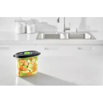 Toidu säilitusnõu FoodSaver FFC023X 1,8 L ovaalne Tritan, must läbipaistev, vaakumpump, nõudepesumasinakindel