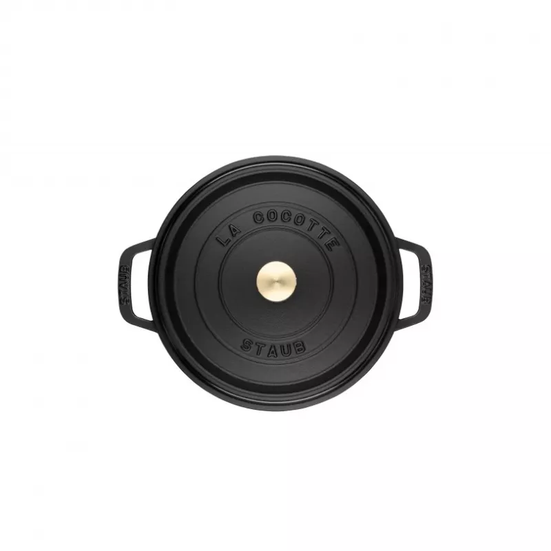 Staub La Cocotte 20cm rund, schwarz, Gusseisen (40509-487-0)