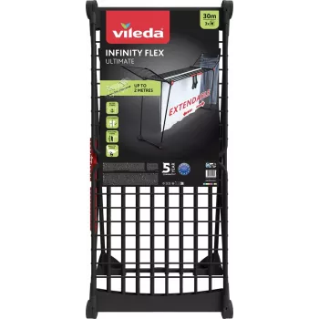 Põrandal seisev riiul VILEDA Infinity Flex Ultimate — teras, must, 1 tk, 5-aastane garantii