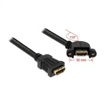 HDMI kaabel DeLOCK 0,25m 2xHDMI