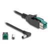 DeLOCK PoweredUSB-kaabel isane 12 V to DC 5,5 x 2,5 mm isane nurgaga 1 m