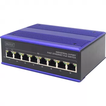 ASSMANN Electronic DN-650108 võrgulüliti Fast Ethernet (10/100) Power over Ethernet (PoE) Must, Sinine