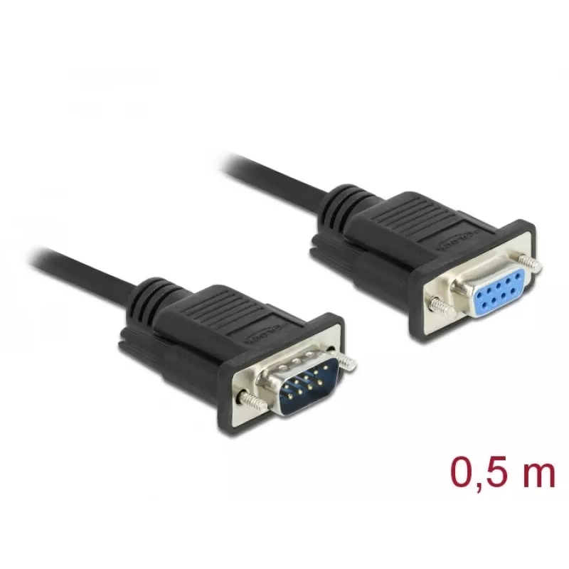 Jadakaabel DeLOCK 86613 Must 0,5 m RS-232