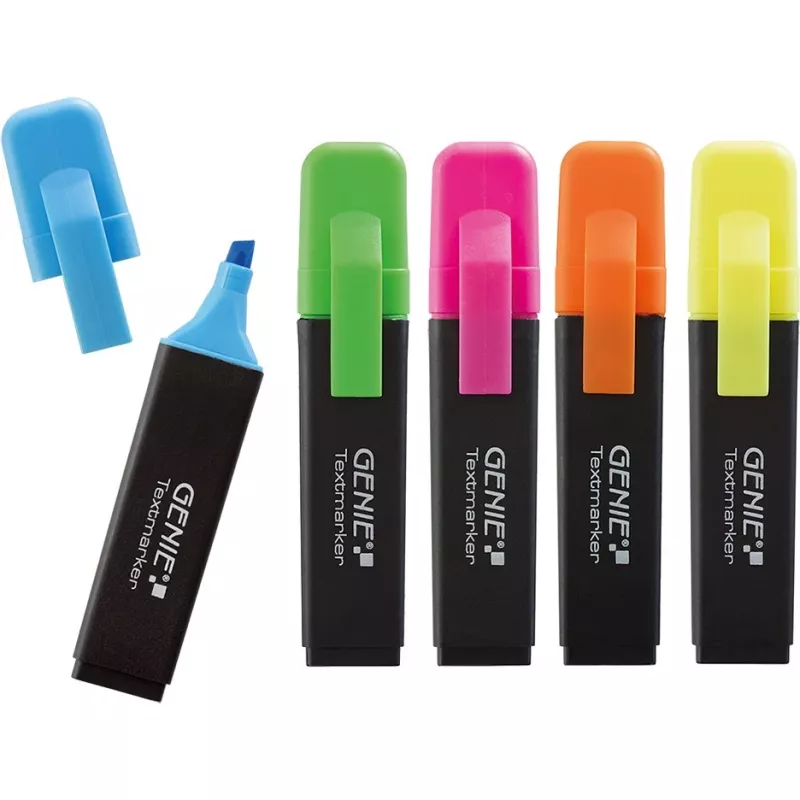 Genie 40022 Meiselotsaga markerite komplekt, 5 tk, sinine/roheline/oranž/roosa/kollane