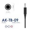 Akyga AK-TB-09 universaalne toiteadapter, 12 V, 0,5 A, 6 W, 5,5 x 2,1 mm, 1,4 m