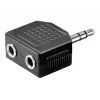 Goobay | Peakomplekti AUX-adapter; 3,5 mm pesa 1-2-le