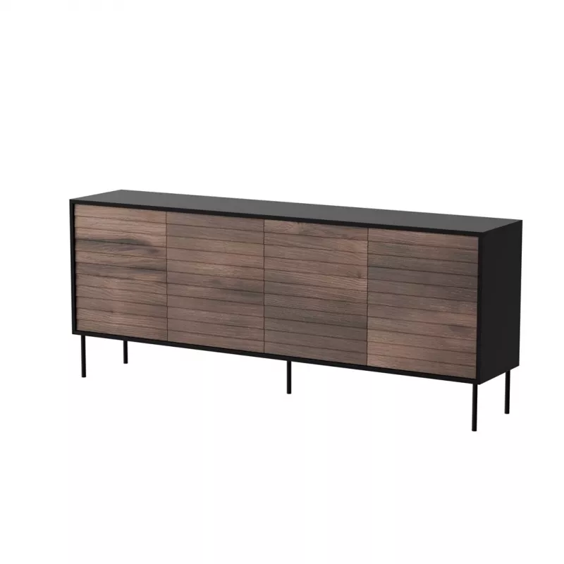 Cama 4D CORTINA kummut 200x40x81 must/pähkel