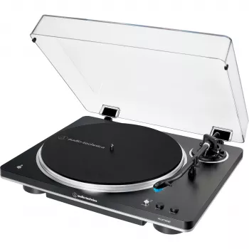 AT-LP70XBTBS, plaadimängija must/hõbedane, sisseehitatud fono eelvõimendi, Bluetooth, täisautomaatne, rihmülekanne