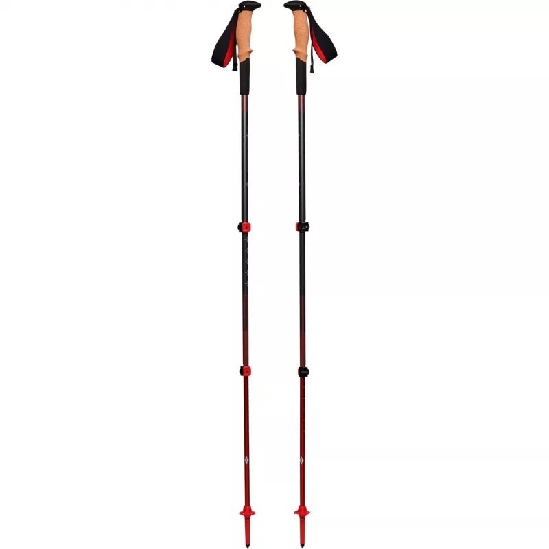 Trekking Poles Pursuit Shock S/M, Fitness Device hall/Punane, 1 Pair, 110-125 cm
