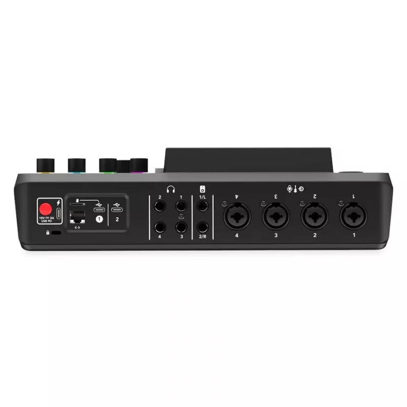 Stuudiokontroller RØDE Caster Pro II Must — 4 XLR/TRS combo, 4 kõrvaklappide väljundit, 8 padi, puuteekraan, Wi‑Fi, Bluetooth, USB‑C