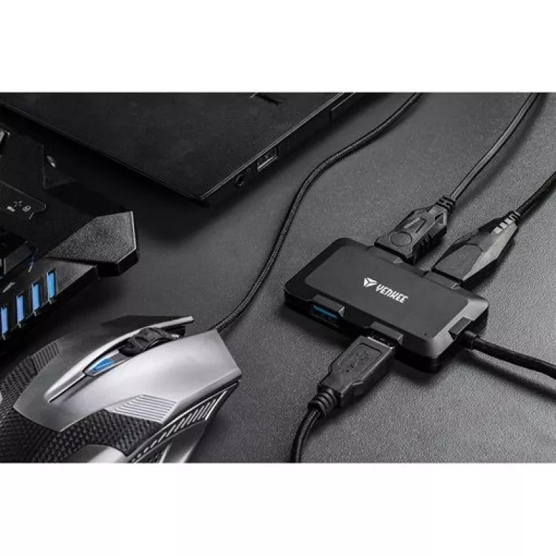 Yenkee YHB 4341BK 4-pordi USB 3.0 laadimisjaotur