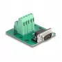 DeLOCK D-Sub 9-pin isane klemmiplokk DIN-liistule Laius 51 mm Sügavus 58 mm Kõrgus 30 mm