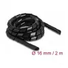 DeLOCK spiraalvoolik painduv 2 m x 16 mm must polüetüleen
