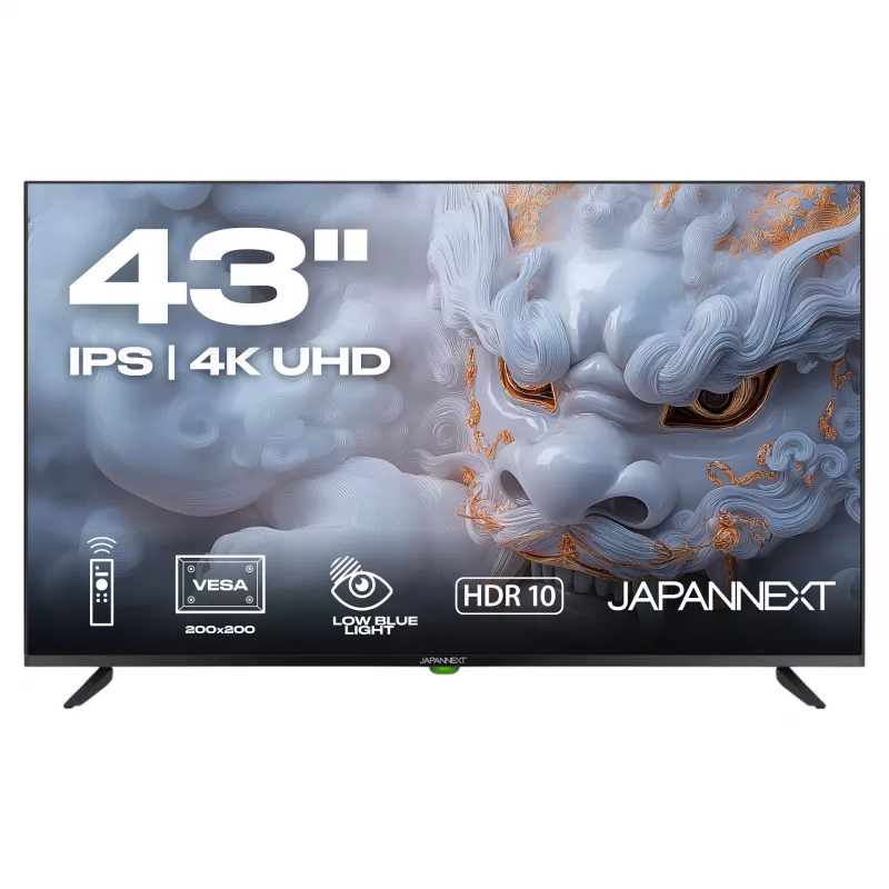 109,2cm/43 (3840x2160) JAPANNEXT JN-IPS430UHD60F 16:9 IPS 60Hz HDMI USB WLAN kõlar must