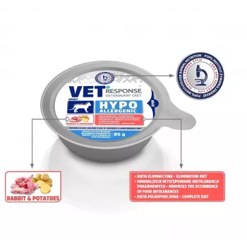 VET RESPONSE hüpoallergeenne küülik — märg kassitoit — 85 g