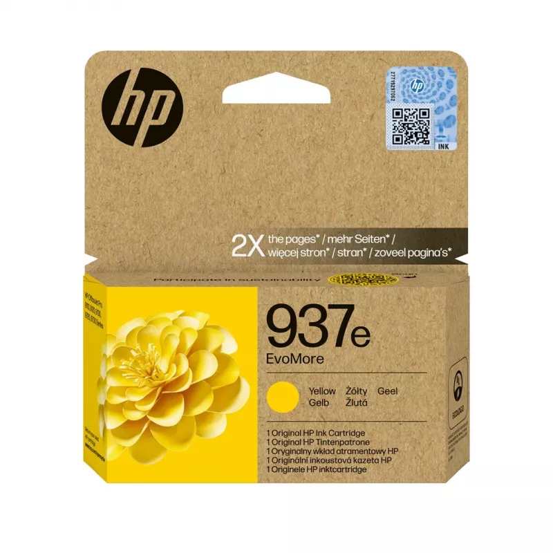 HP 937e EvoMore Kollane Originaal Tindikassett