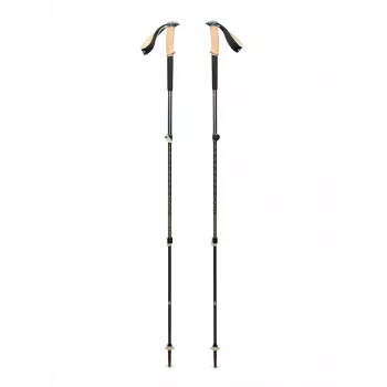 Matkakepid Must Diamond Trail Cork, reguleeritavad 100–140 cm, alumiinium, kork/EVA käepide, 3-segmendilised, roheline/beež