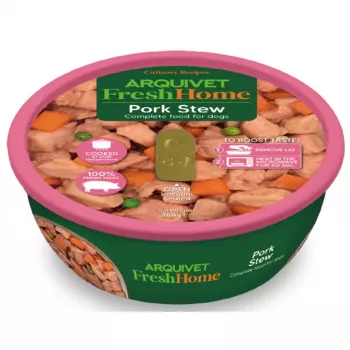Märg koeratoit ARQUIVET Fresh Home Gulasz Wieprzowy 280 g – sealiha, monoproteiin, täisväärtuslik sööt