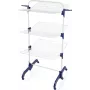 Pesukuivatusrest Leifheit Pegasus 1081529, kokkupandav metallist/plastist kuivati, kuivatuspinda 42 m, rattad, riidepuuklambrid, 76,5×700×1450 mm