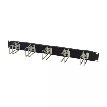 Rack kaabel management panel 1U metal 5 suure klambriga, ALLNET ALL-S0002251, must