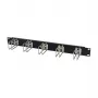 Rack kaabel management panel 1U metal 5 suure klambriga, ALLNET ALL-S0002251, must