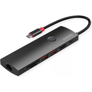 ROLINE USB-C Docking Station 4K HDMI 1x C PD 2xUSB3.2Gen2 1xGbE - digitaalne/andmed (12.02.1126)