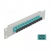Kiudoptiline patch-paneel DeLOCK 10 tolli 12 porti SC Simpleks Akvamariin 1U Hall