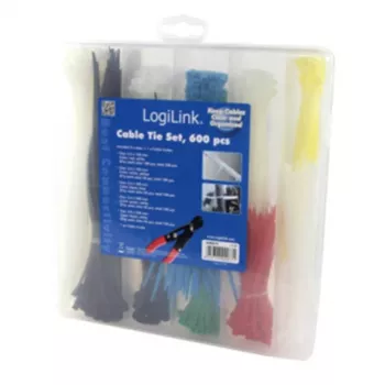 Kaabliside LogiLink KAB0019 nailon must sinine roheline punane valge