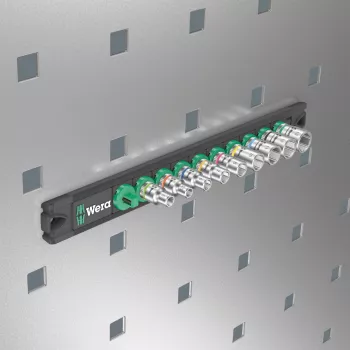 Soklikomplekt Wera Zyklop A 1/4 tolli must/roheline, 9 tk