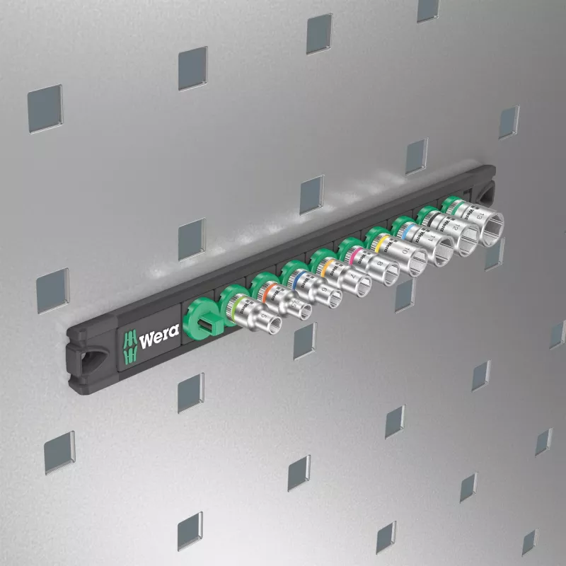 Soklikomplekt Wera Zyklop A 1/4 tolli must/roheline, 9 tk