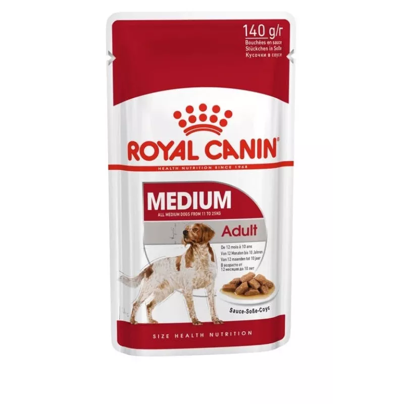 ROYAL CANIN SHN Medium Adult kastmes - märgtoit täiskasvanud koertele - 10x140g