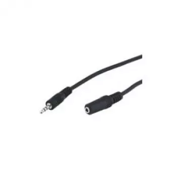 Wentronic Goobay 3,5 mm pistikupikenduskaabel, must, 10 m - 3,5 mm pistik (3-kontaktiline, stereo) > 3,5 mm pesa (3-kontaktiline, stereo) (50935)