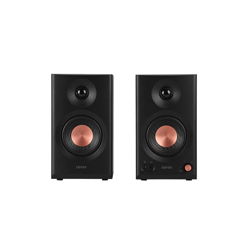 Edifier MR3 Mustad aktiivsed stuudiomonitorkõlarid | 18W x 2 W | Bluetooth | ≥ 85 dB | Juhtmevaba ühendus