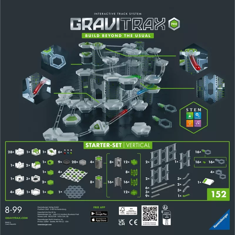 Mängumarmoriraja komplekt Ravensburger GraviTrax PRO Starter-Set Vertical vanusele 8+