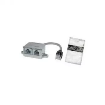 Võrgukaabel ShiverPeaks Cat5e RJ45-2x RJ45 0,1 m Must Hõbedane