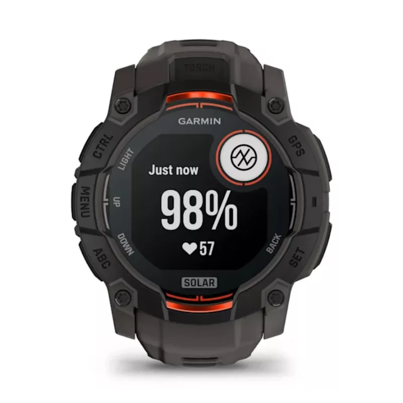 Garmin Instinct 3 Solar GPS-nutikell 1,3-tolline MIP 176x176 puuteekraan Must
