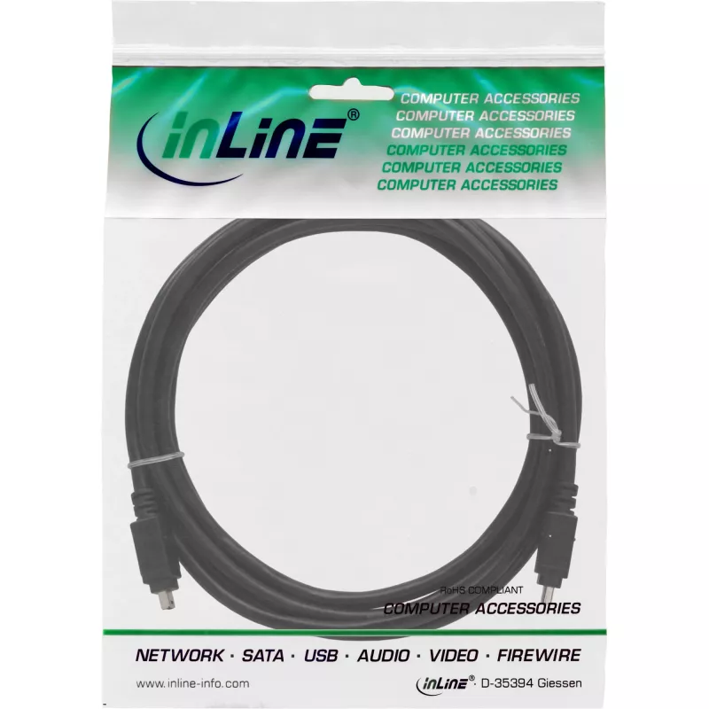InLine FireWire 400 1394 kaabel 4 Pin isane / isane 3m