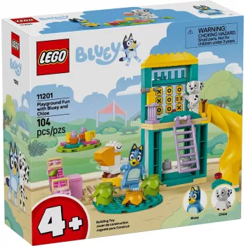 LEGO Bricks Set 11201 Mänguväljaku lõbusus Blue ja Chloe'ga – minifiguurid, mängustseen