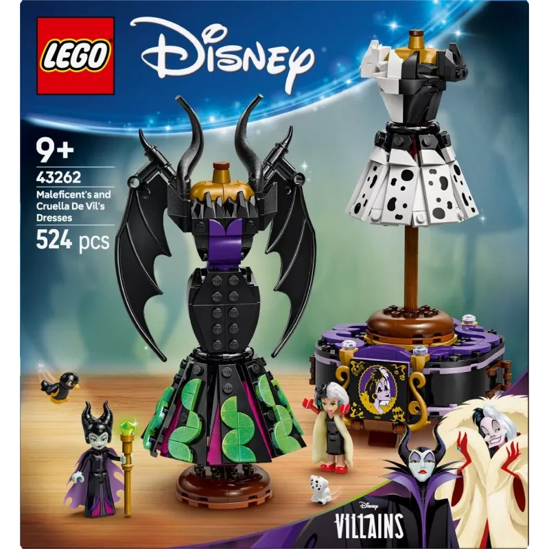 LEGO DISNEY 43262 Maleficenti ja Cruella de Vili kleidid