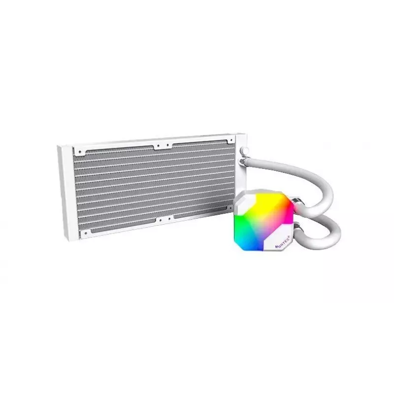 AIO vesijahutus Montech Hyper Flow ARGB 240 mm Valge — 240 mm radiaator, ARGB valgustus, valge viimistlus