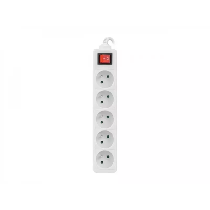 Toitepikenduskaabel Lanberg PS1-05E-0300-W 3m 5 AC pesa sise-/välistingimustesse valge