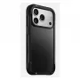 Mobiiltelefoni ümbris Nomad Rugged Leather ümbris Apple iPhone 17 Pro jaoks, nahk/TPU/PC/alumiinium, sobib kuni 16 cm (6,3 tolli) ekraanidele, must