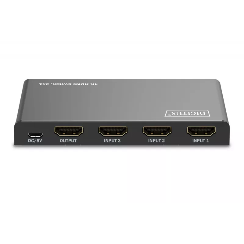 Digitus 4K HDMI Switch 3x1 Metal Must 18 Gbit/s
