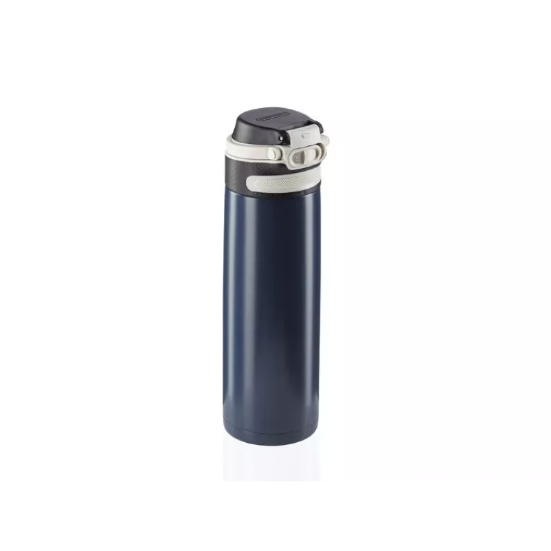 Reisikruus Leifheit 03275 600 ml roostevaba teras, kahekordse seinaga, lekkekindel, klappkaas, käepide, must/sinine